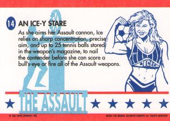 1991 Topps American Gladiators #14 An Ice-y Stare Back